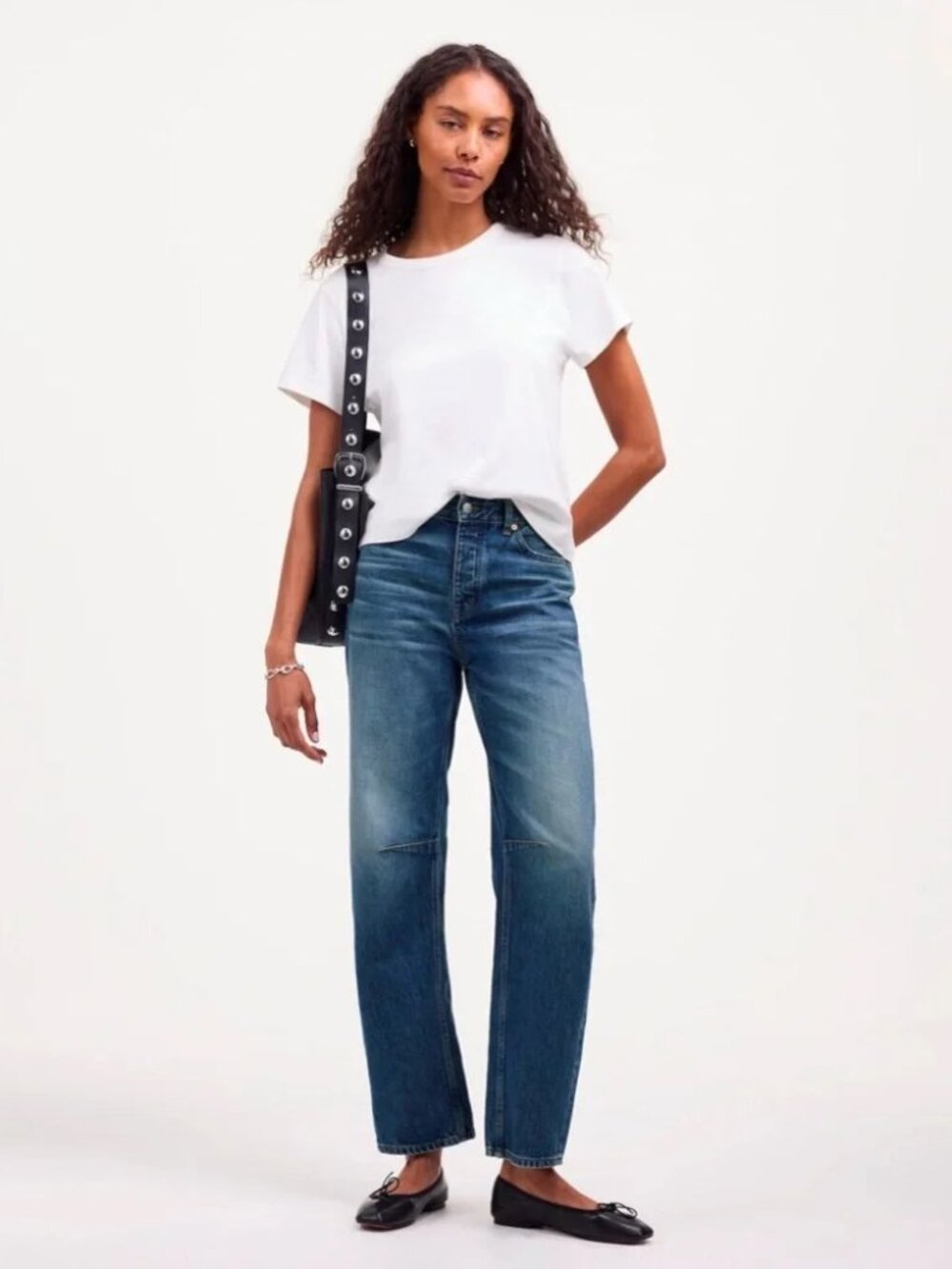 Madewell High-Rise Straight-Leg Jeans in Medium Blue